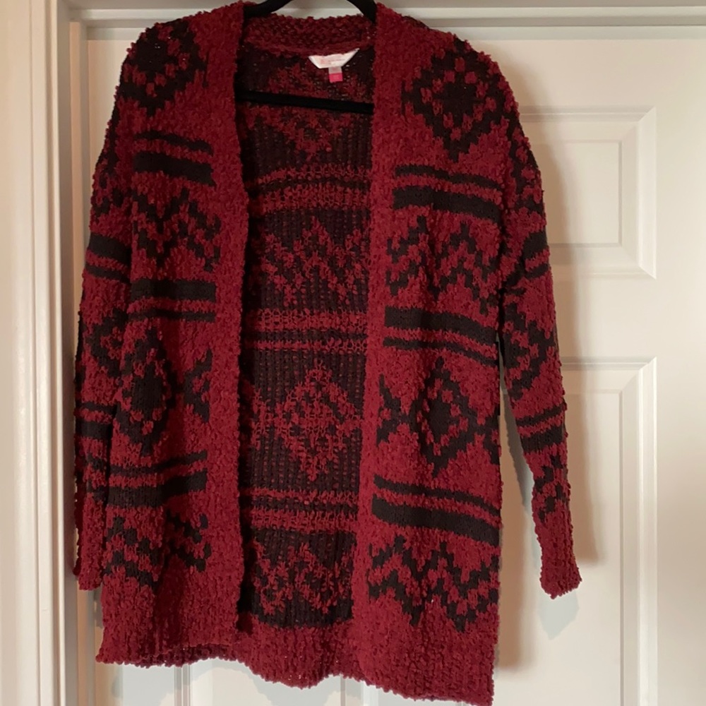 Maroon/Black cardigan